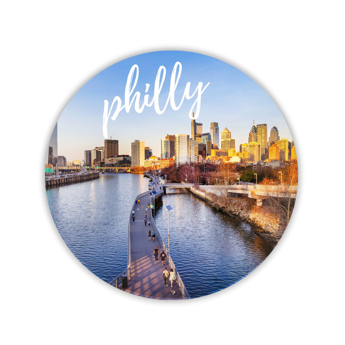 Philadelphia Round Magnet