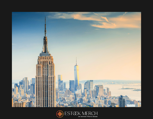 Aerial of Manhattan fine art photo print, from Midtown to Lower Manhattan on matte paper